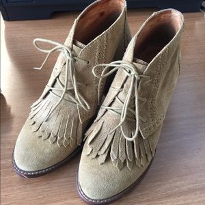 Madewell Sandstorm Fringe Suede Boots